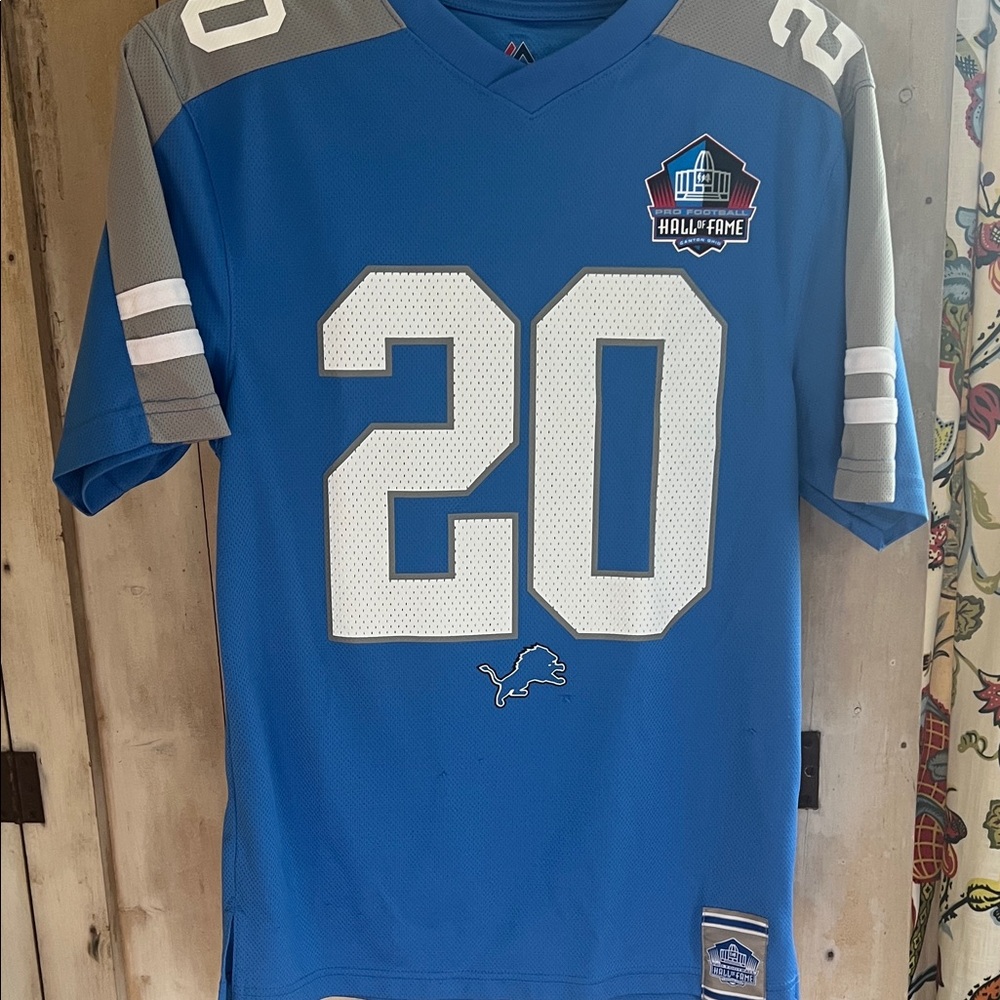 Majestic Blue Detroit Lions Sanders Jersey